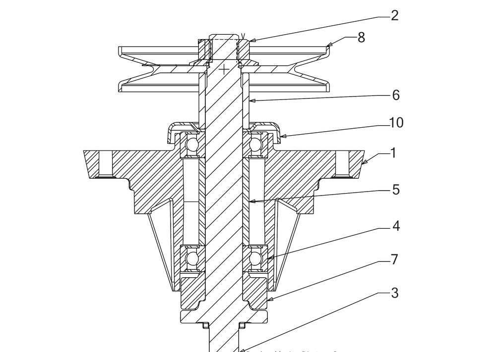 Spindle Assembly Diagram and Parts List for CC600 (12ACW6M9710)(2020) Cub Cadet Lawn Mower